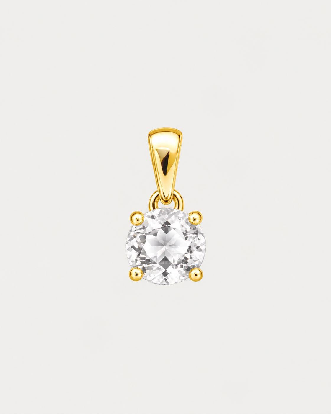 ROUND ZIRCONIA WHITE CHARM