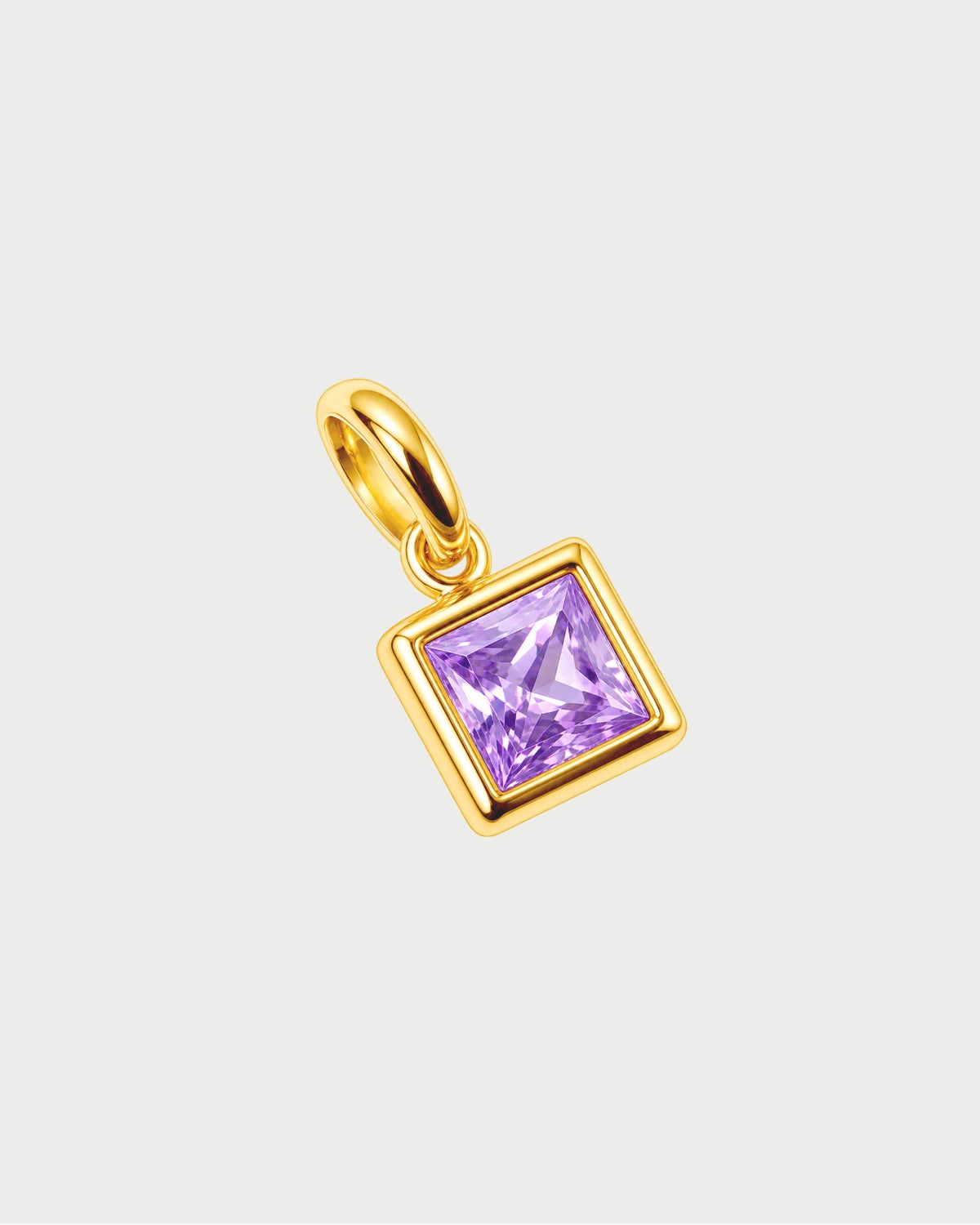 SQUARE ZIRCONIA LAVENDER CHARM