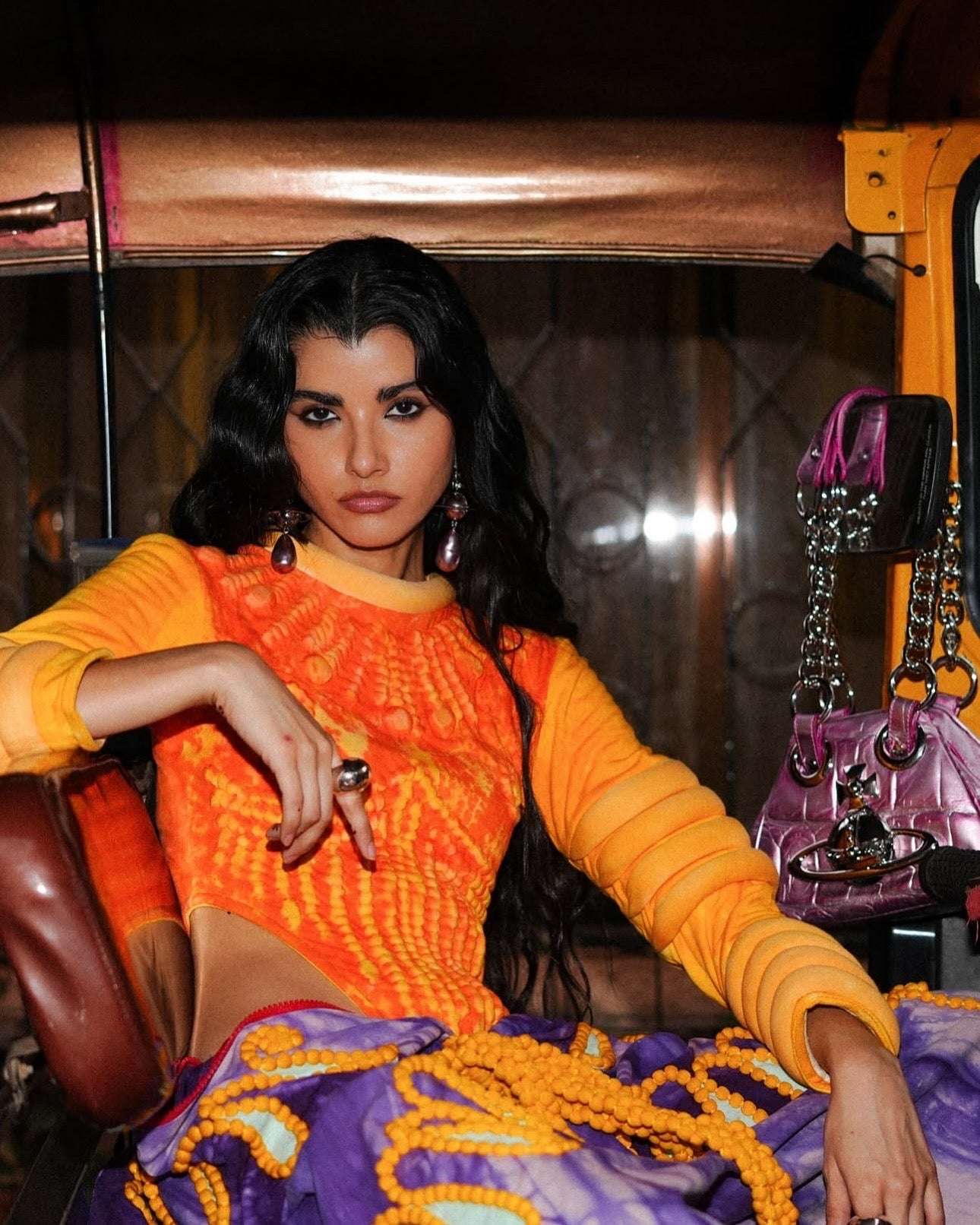 AYESHA KANGA - GOLD XXL SOLAR DOME RING AEQEA