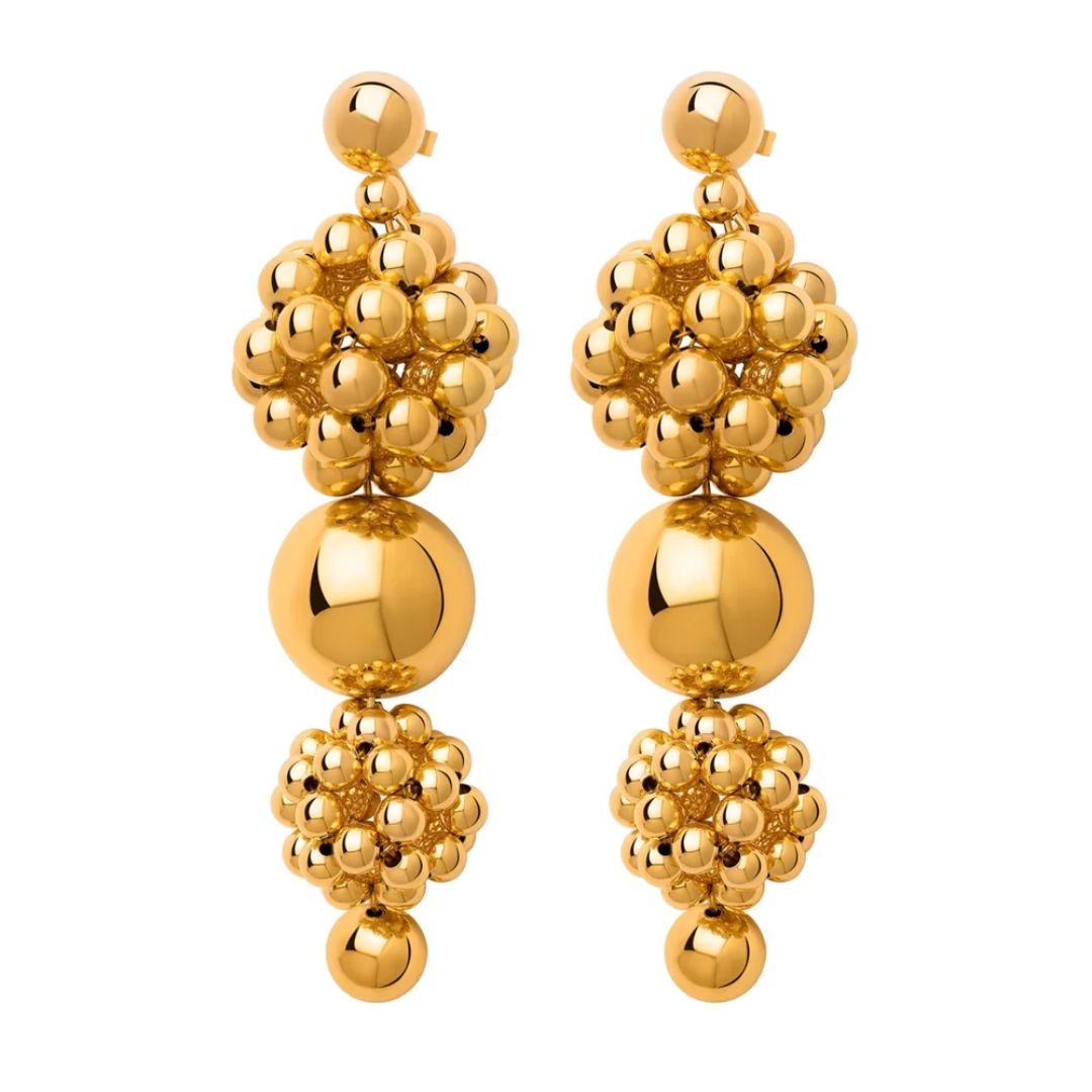 GOLDEN SPHERE CASCADE EARRINGS - AEQEA