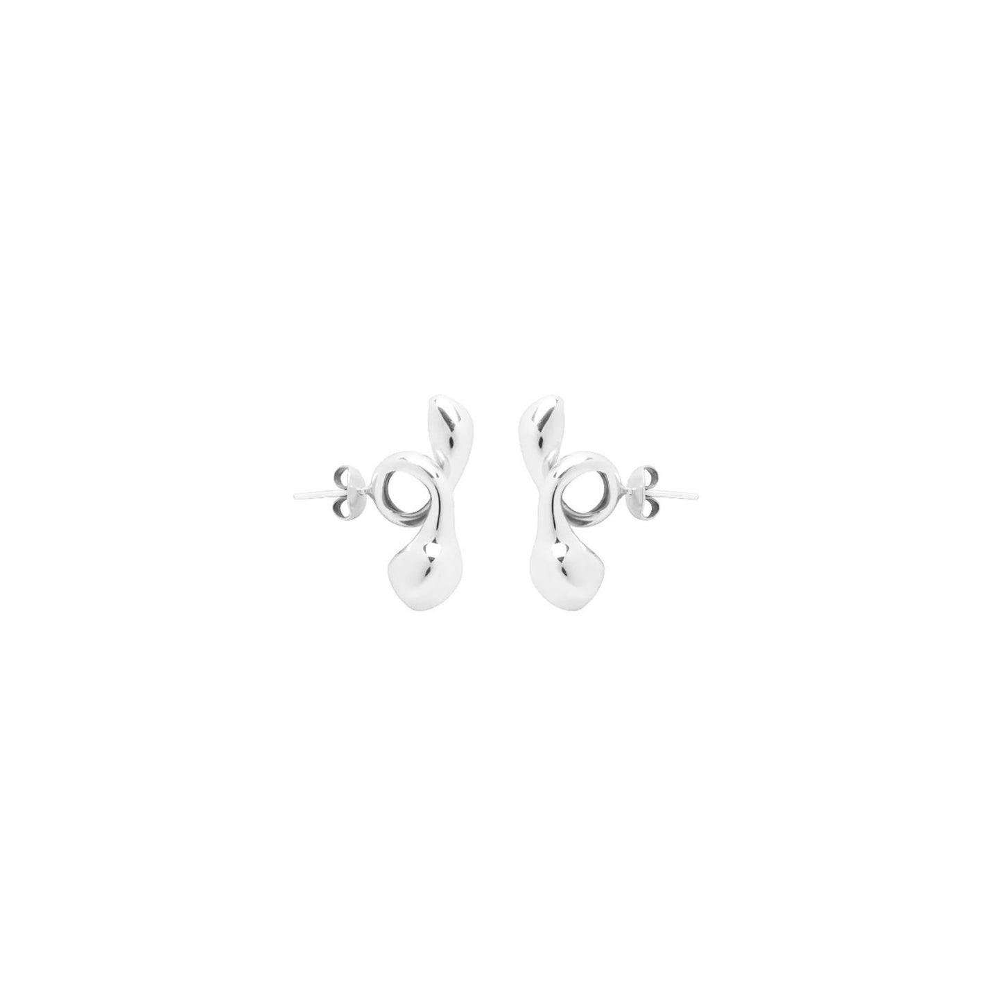 AEQEA SILVER PEBBLE POD EARRING