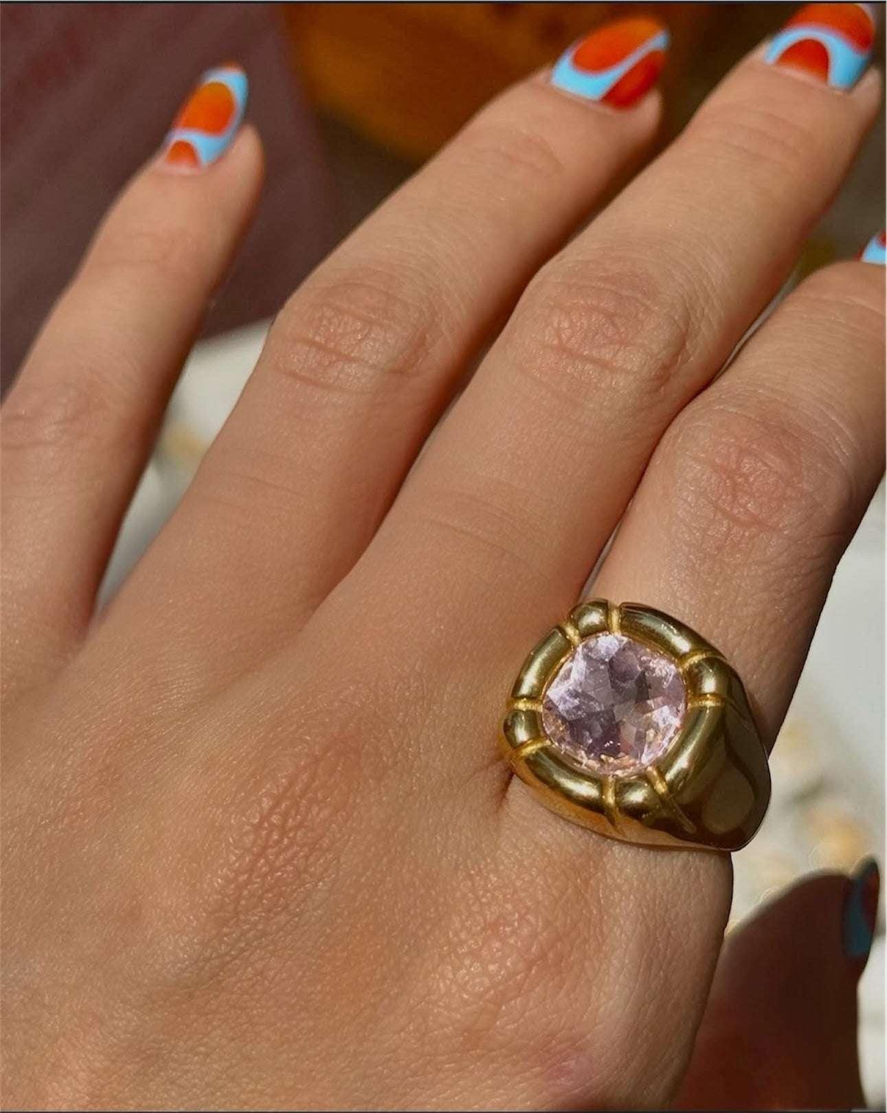 PINK BLOOMING DAWN RING - AEQEA