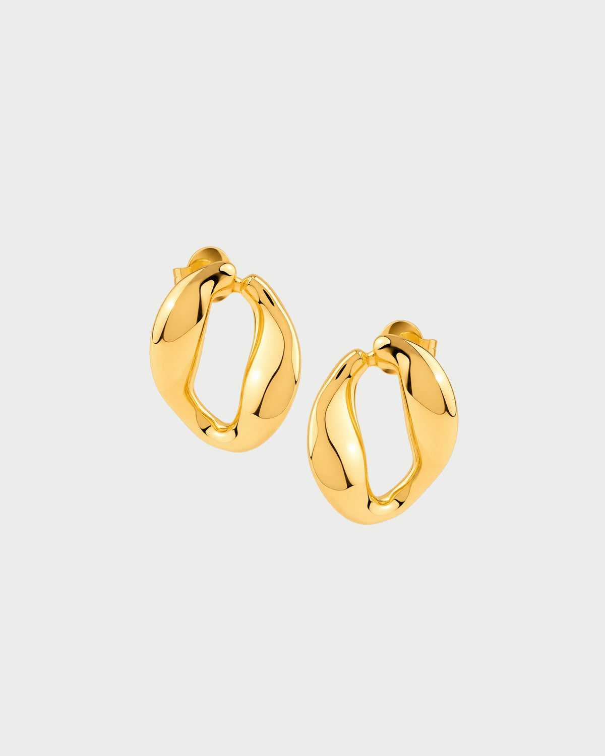 SILVER MINI LINK HOOPS