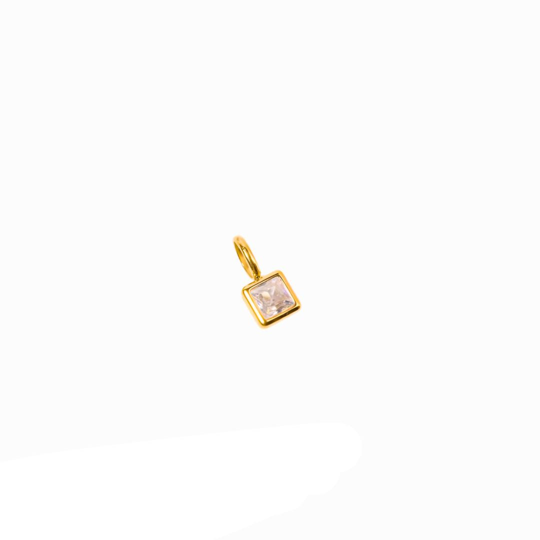 SQUARE ZIRCONIA WHITE CHARM - AEQEA