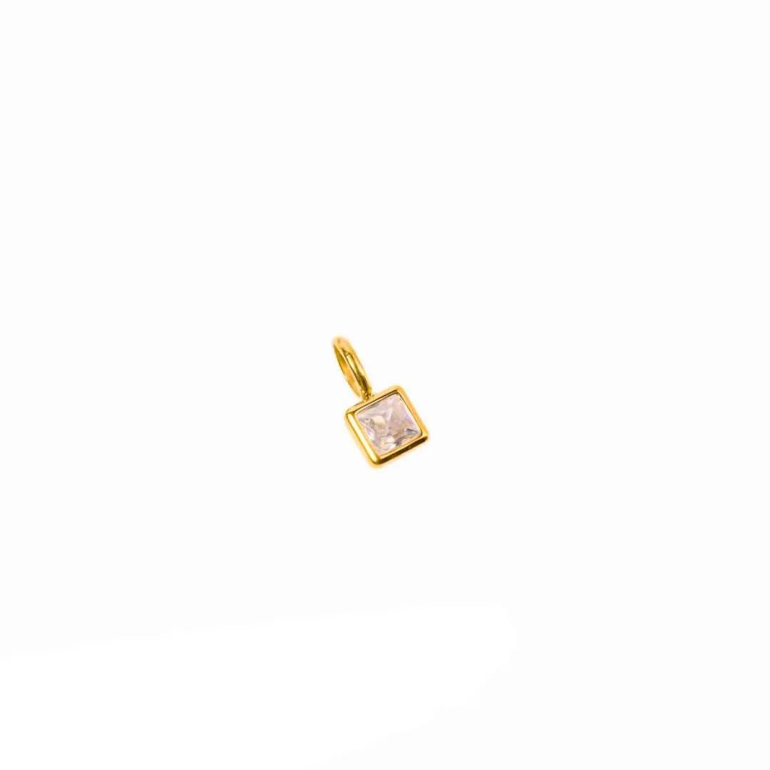 SQUARE ZIRCONIA WHITE CHARM - AEQEA