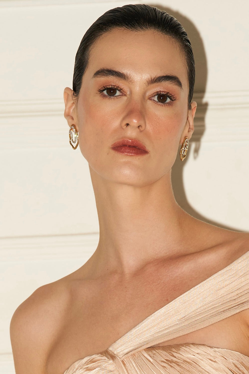 BOUCLES D'OREILLES DOUBLE BOUCLE EN CRISTAL SOLANALES