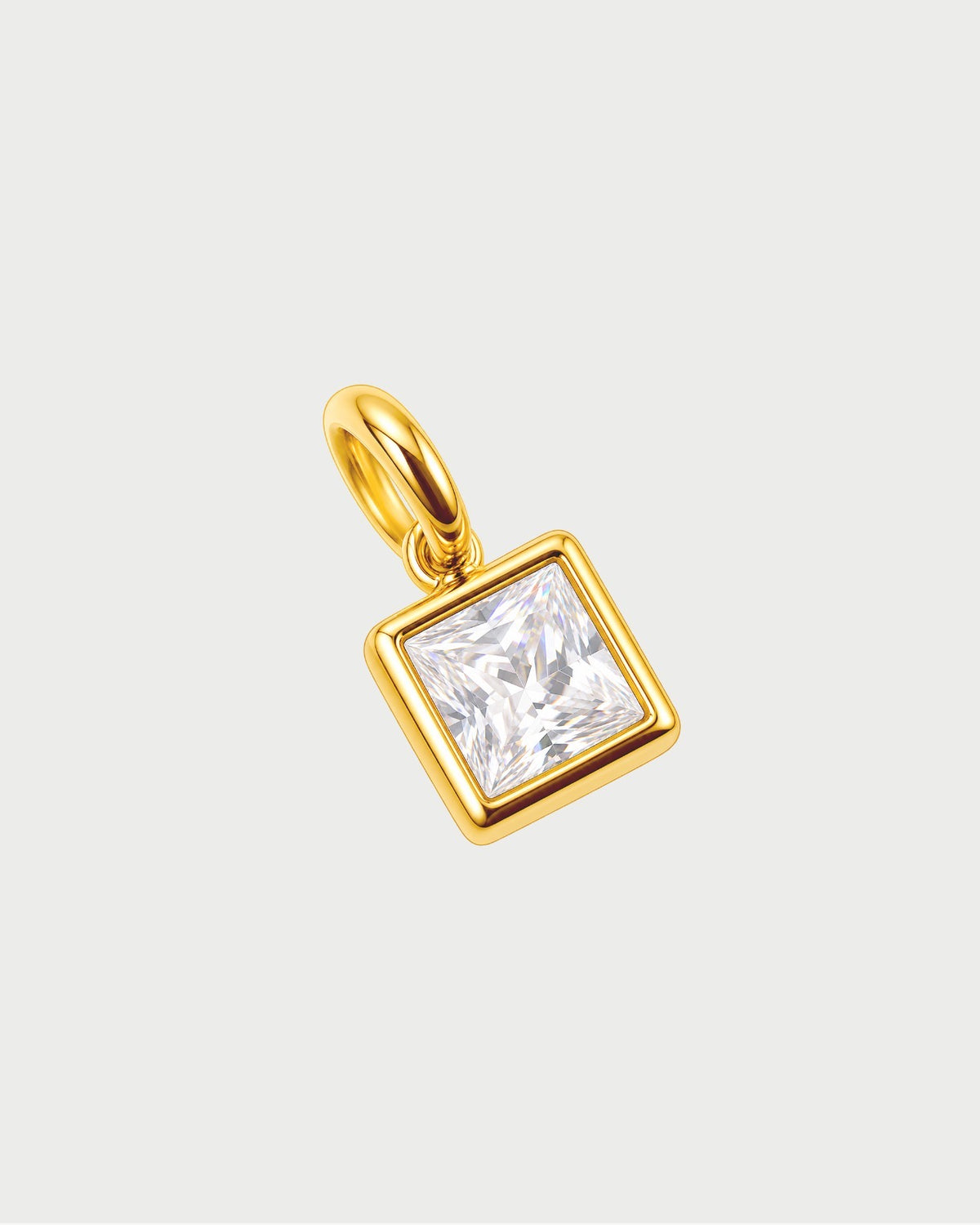 SQUARE ZIRCONIA WHITE CHARM