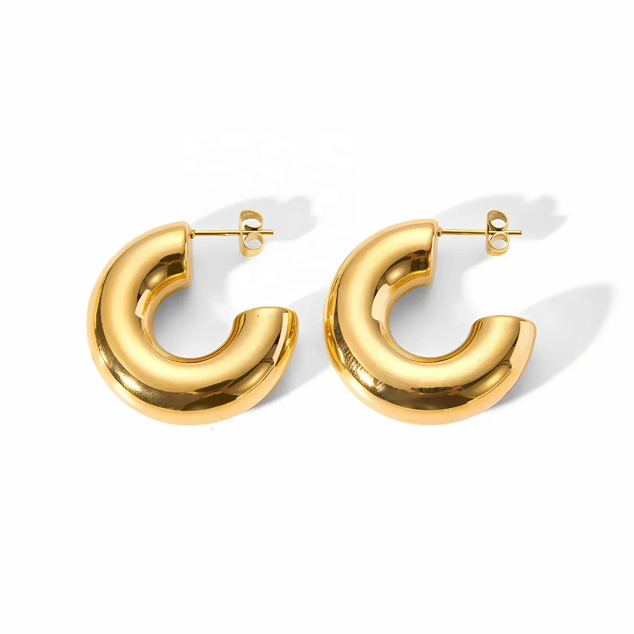 GOLD MINI CASEY HOOPS - AEQEA