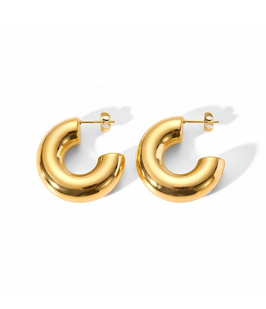 GOLD MINI CASEY HOOPS AEQEA