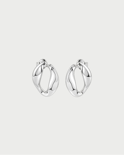 SILVER MINI LINK HOOPS