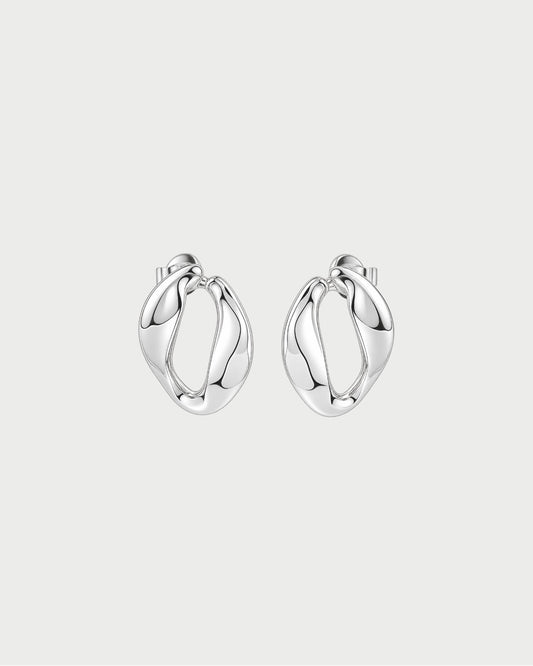 SILVER MINI LINK HOOPS