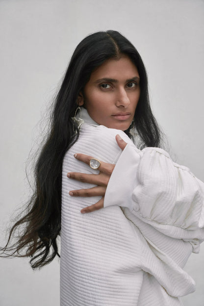 LUNAR GLOW PEARL RING - AEQEA