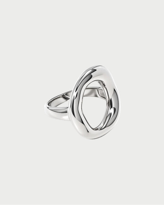 SILVER INFINITY LOOP RING