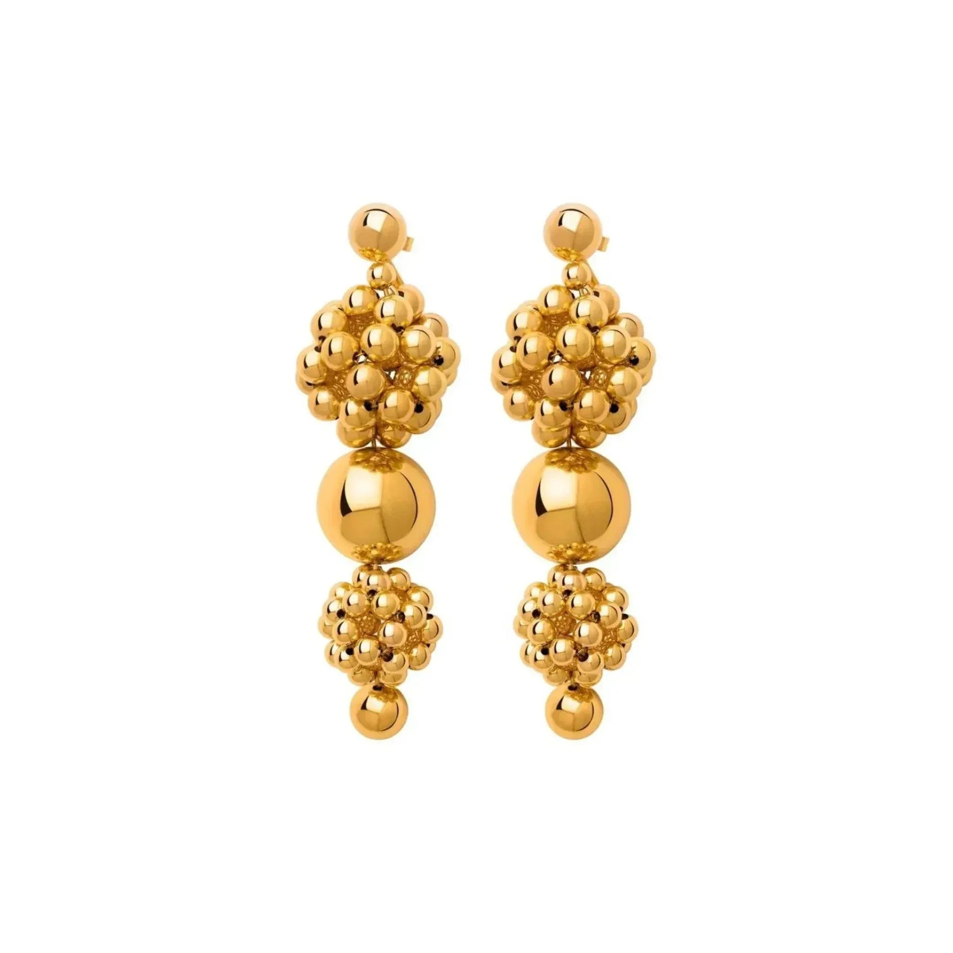 GOLDEN SPHERE CASCADE EARRINGS - AEQEA