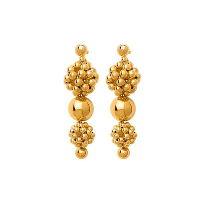 GOLDEN SPHERE CASCADE EARRINGS - AEQEA