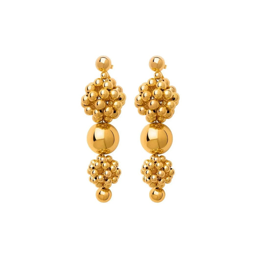 GOLDEN SPHERE CASCADE EARRINGS - AEQEA