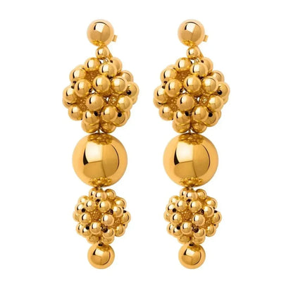 GOLDEN SPHERE CASCADE EARRINGS - AEQEA