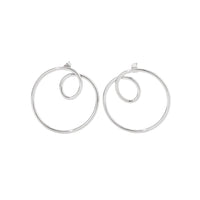 SILVER SWIRLY MINI MISMATCHED HOOPS - AEQEA