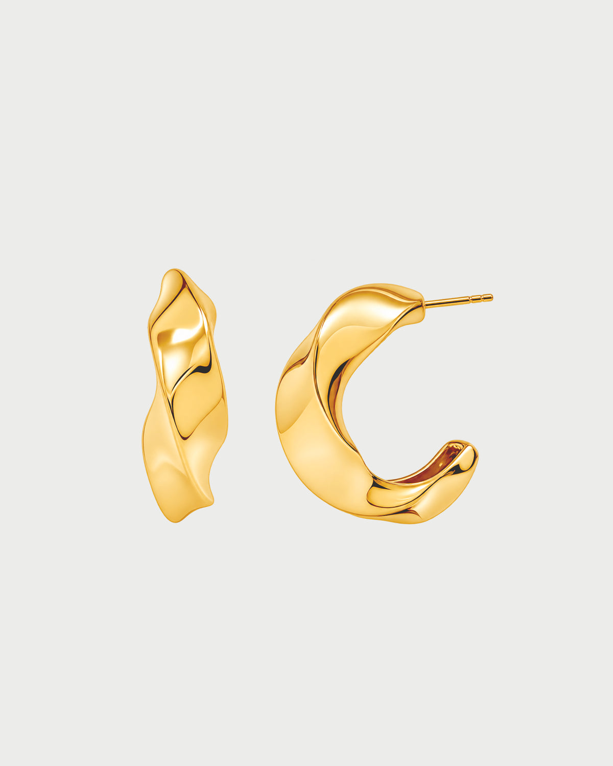 SILVER ARRIE TWIST HOOPS
