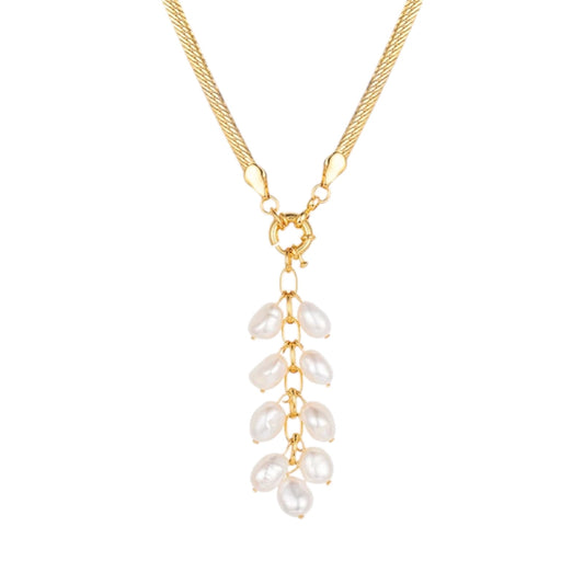 CASCADING PEARL NECKLACE BY AEQEA