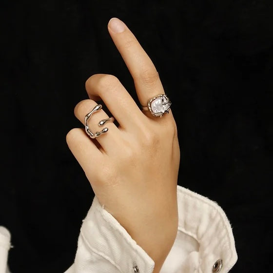 CELESTIAL PEARL WAVE RING FROM AEQEA