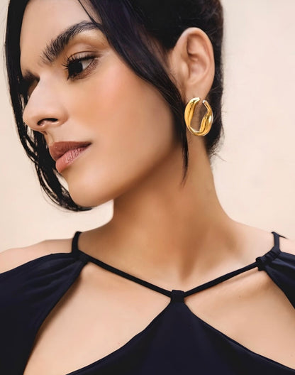 SILVER MINI LINK HOOPS AEQEA