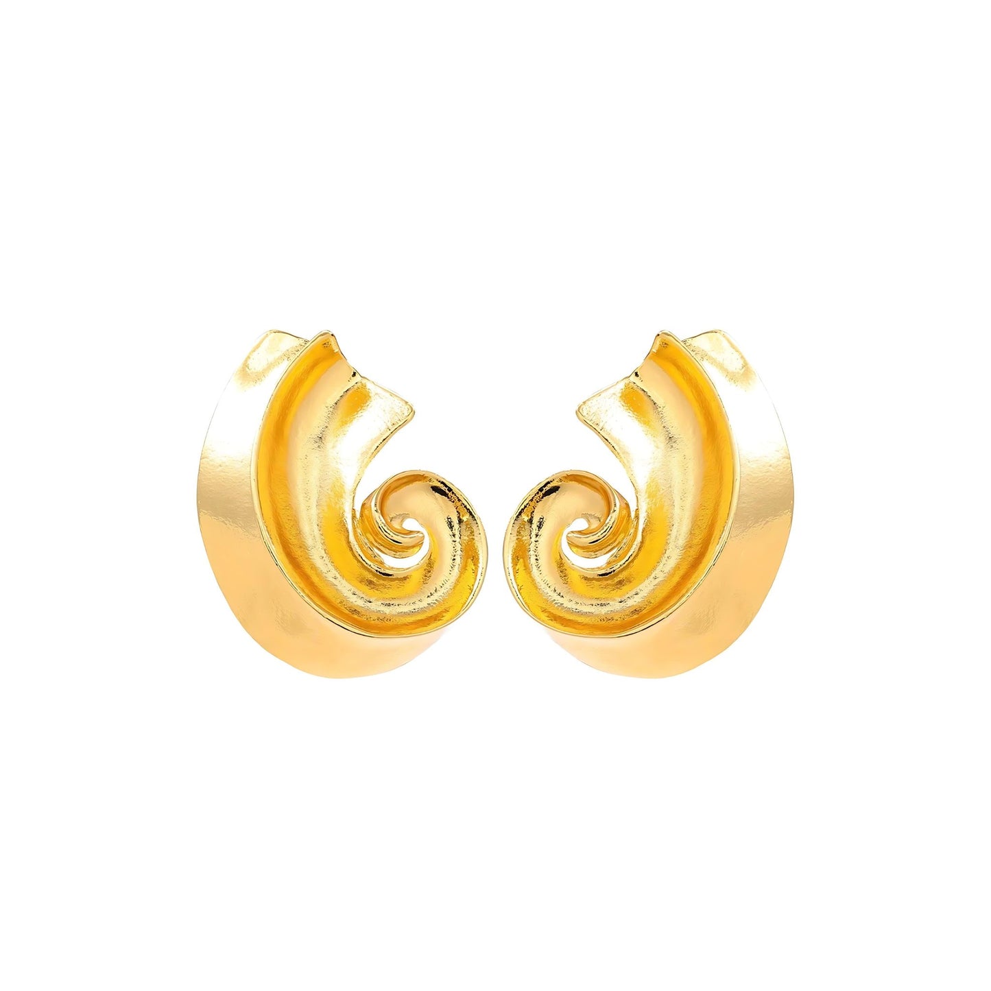 GOLD OCEAN SWIRL EARRINGS - AEQEA