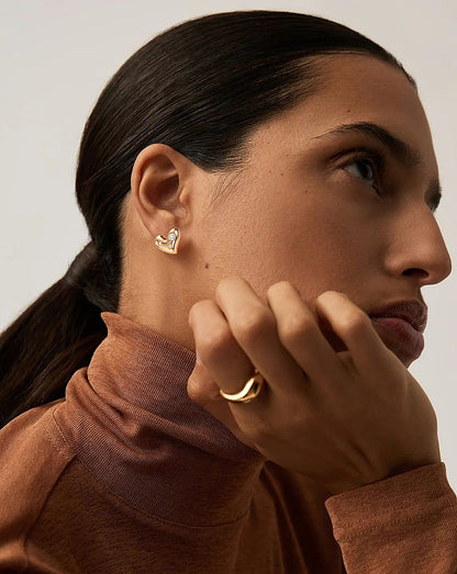 MISMATCHED HEART STUDS