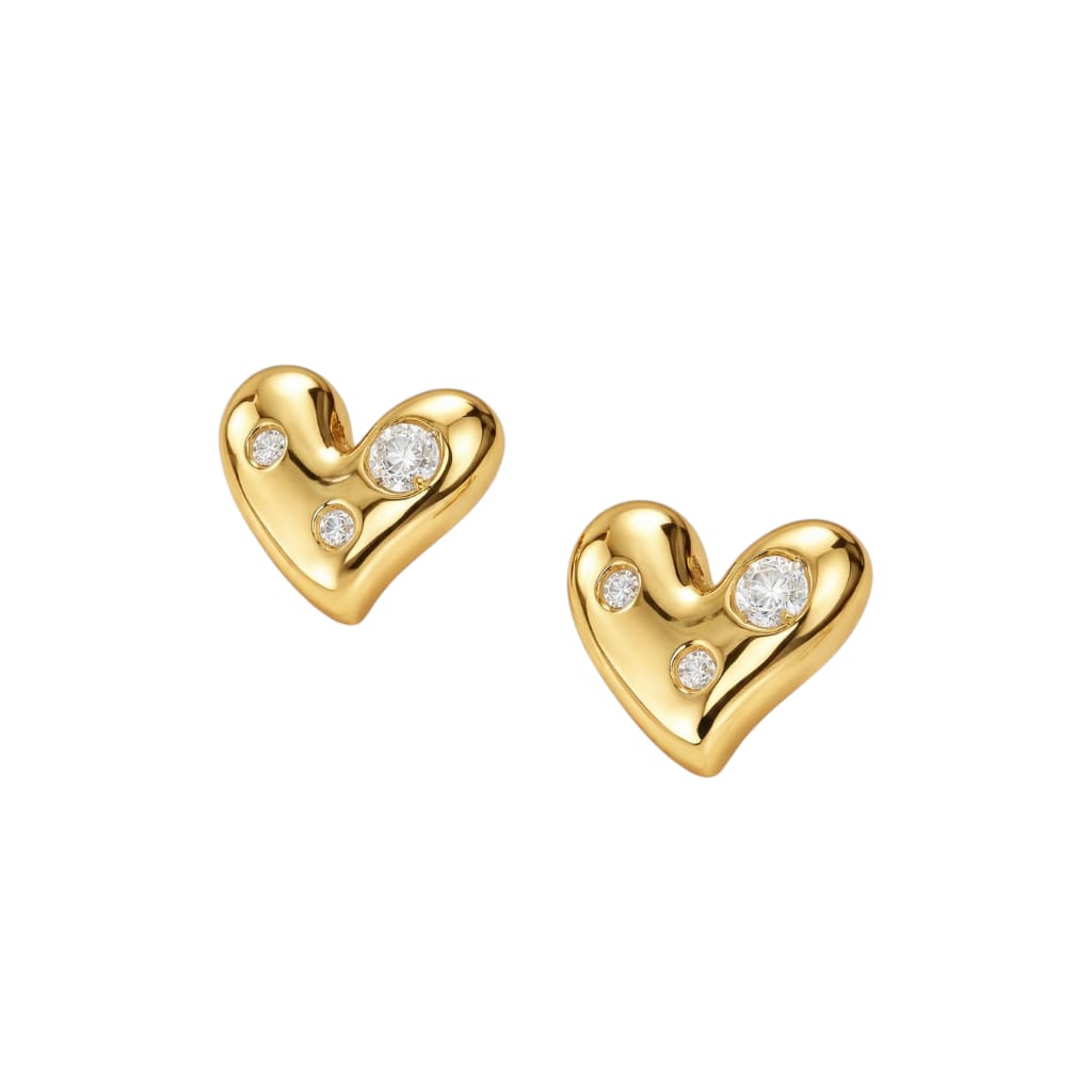 MISMATCHED HEART STUDS