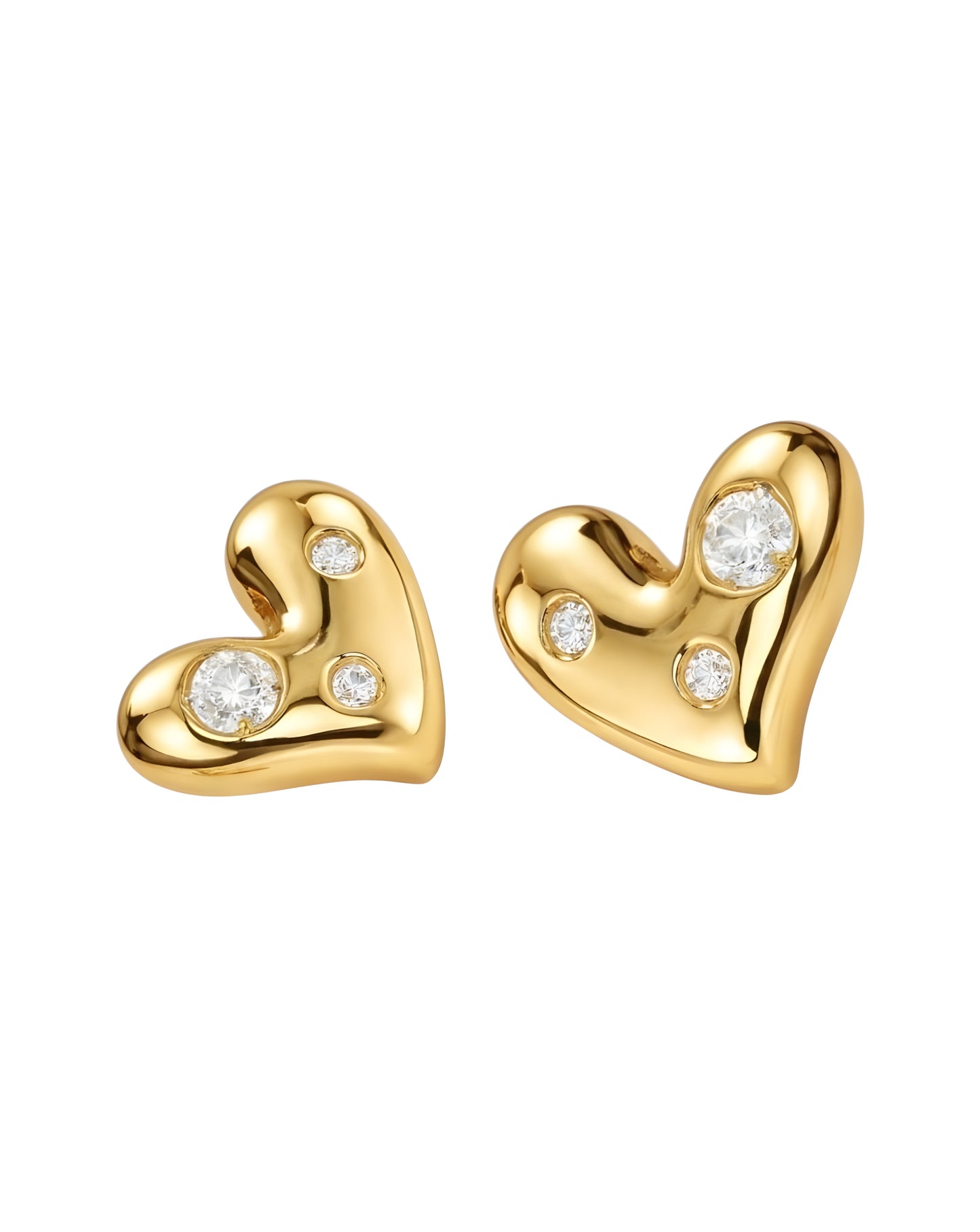 MISMATCHED HEART STUDS