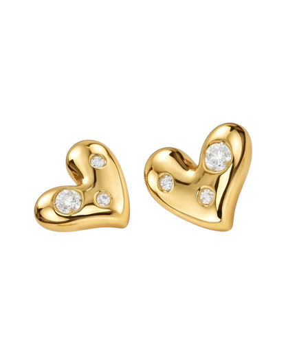 MISMATCHED HEART STUDS