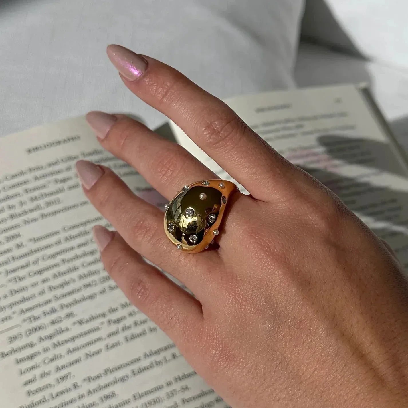PEARL CASCADE RING - AEQEA