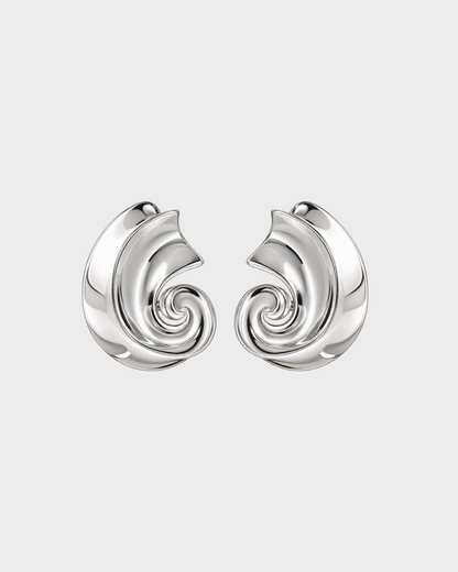 SILVER OCEAN SWIRL EARRINGS