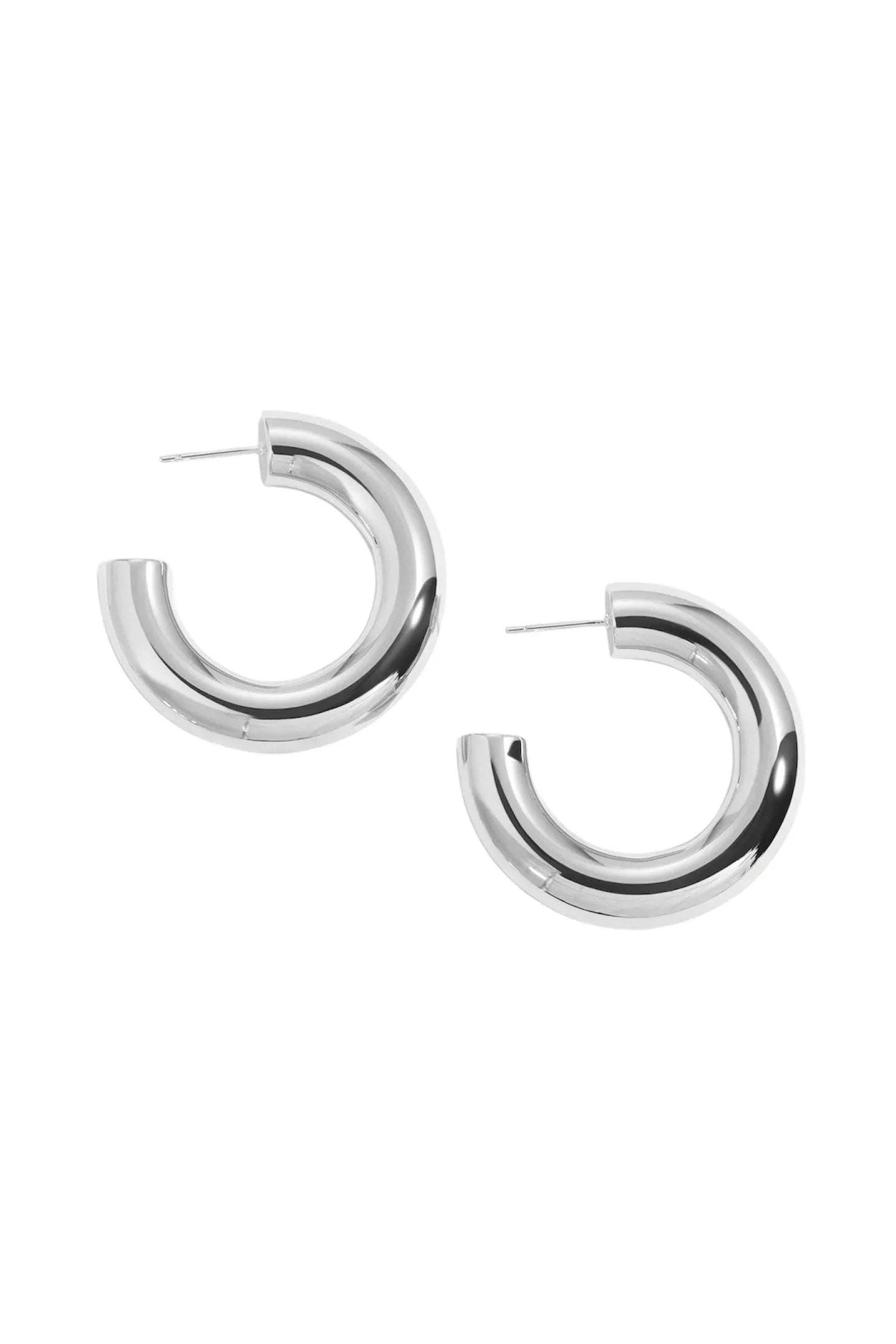 SILVER CASEY HOOPS - AEQEA