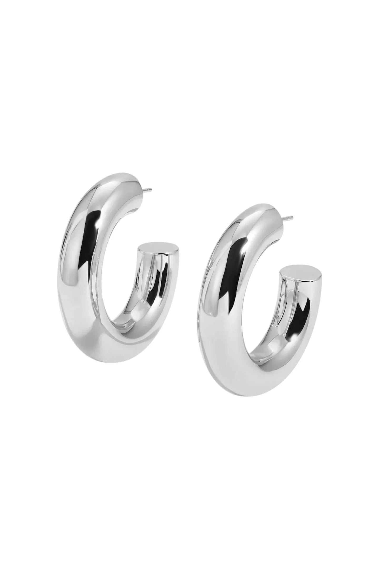 SILVER CASEY HOOPS - AEQEA