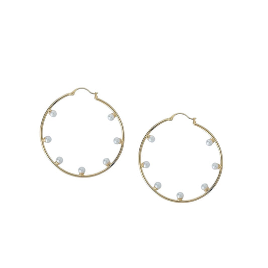 PEARLESCENT ORBIT HOOPS FROM AEQEA