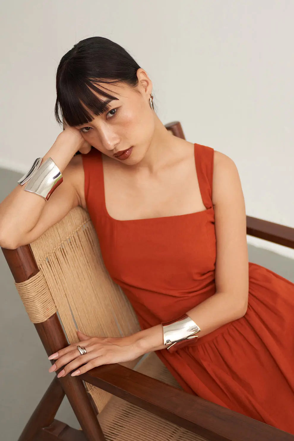 SILVER XXL HORIZON CUFF AEQEA