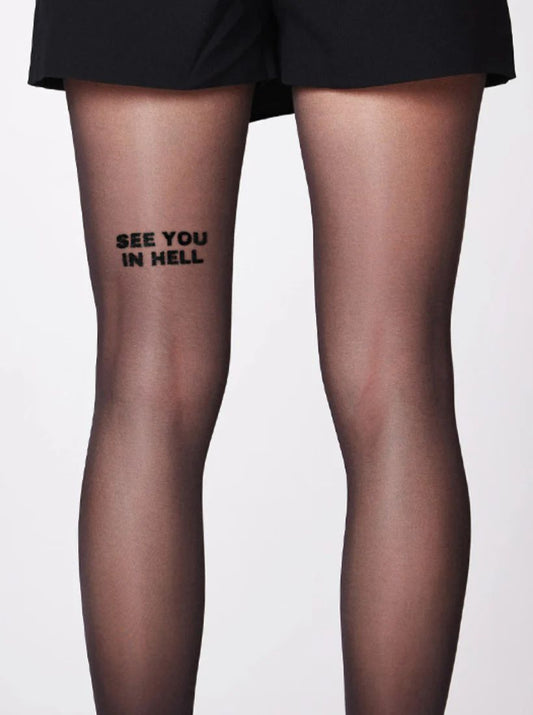 SEEY OU IN HELL  TIGHTS - AEQEA