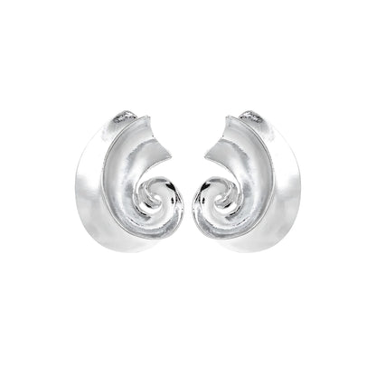 SILVER OCEAN SWIRL EARRINGS - AEQEA