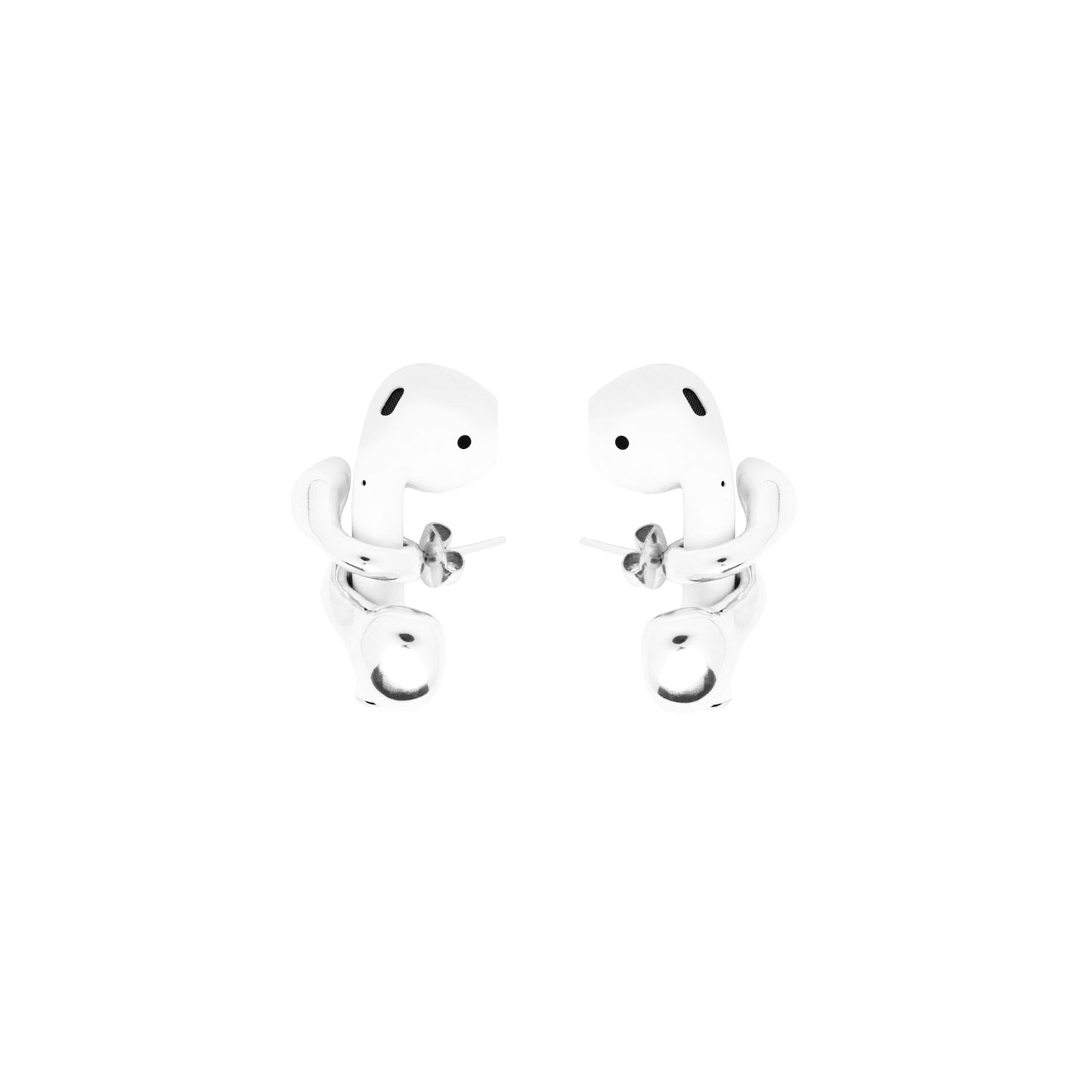 AEQEA SILVER PEBBLE POD EARRING