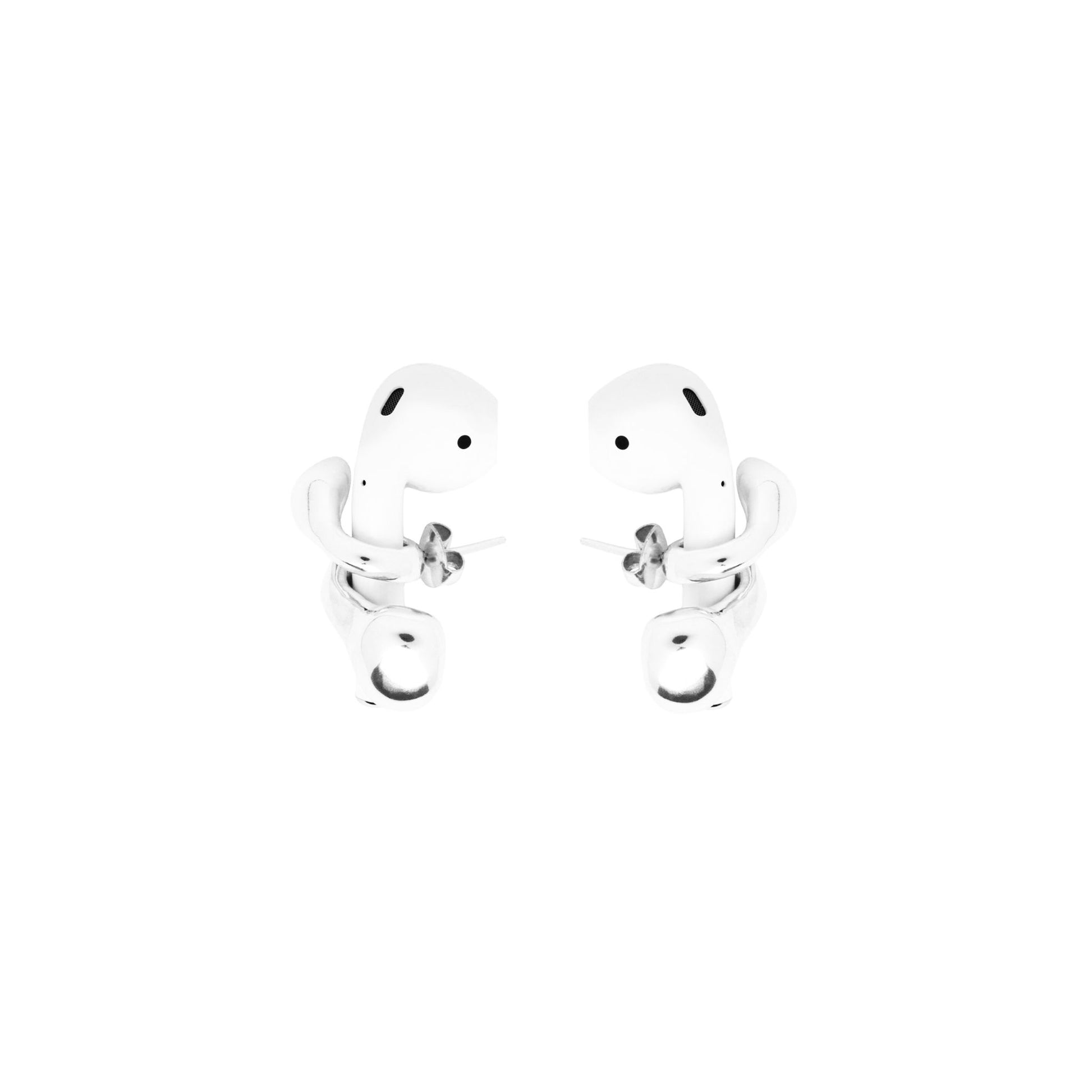 AEQEA SILVER PEBBLE POD EARRING