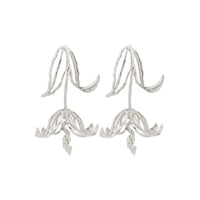 SILVER WHISPERING PETAL EARRINGS - AEQEA